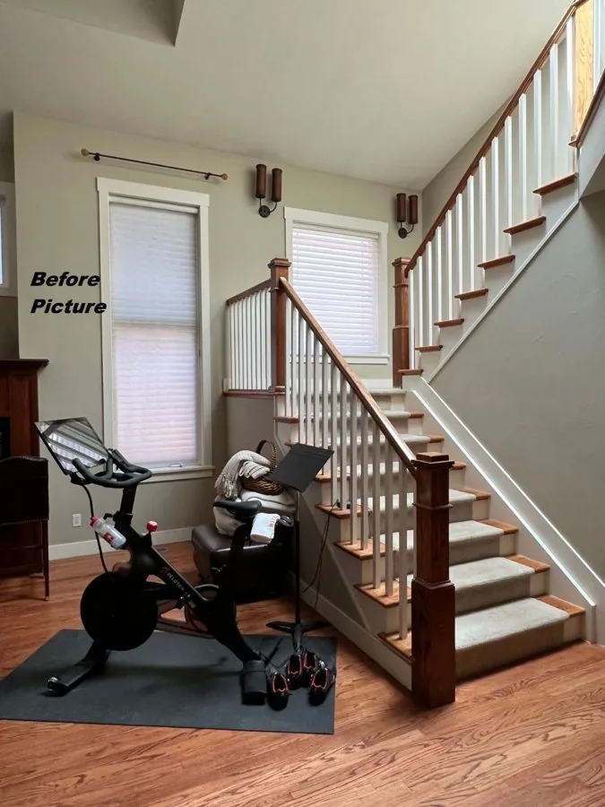 Staircase before