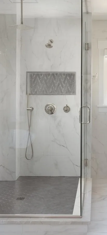 Marble shower detail