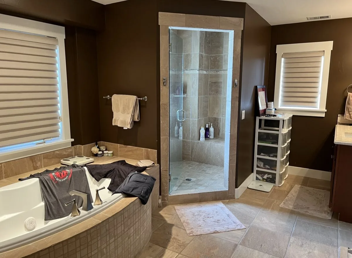 Tub & Bathing Area before